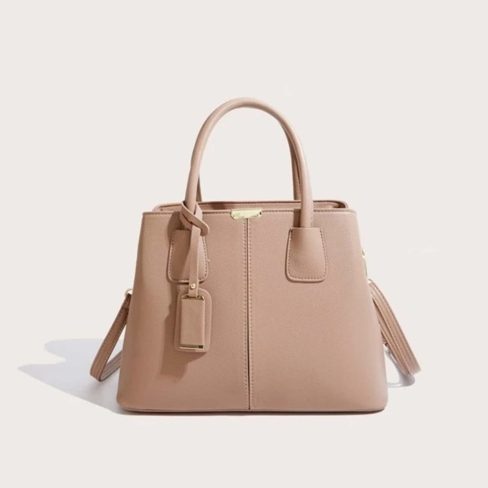 Metal Decor Top Handle Bag